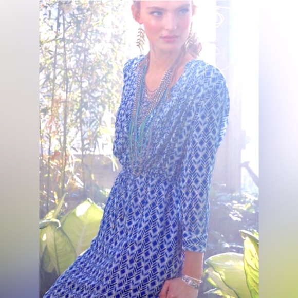 Anthropologie I Maeve Galen Geo Day Dress TB2 - Picture 4 of 8